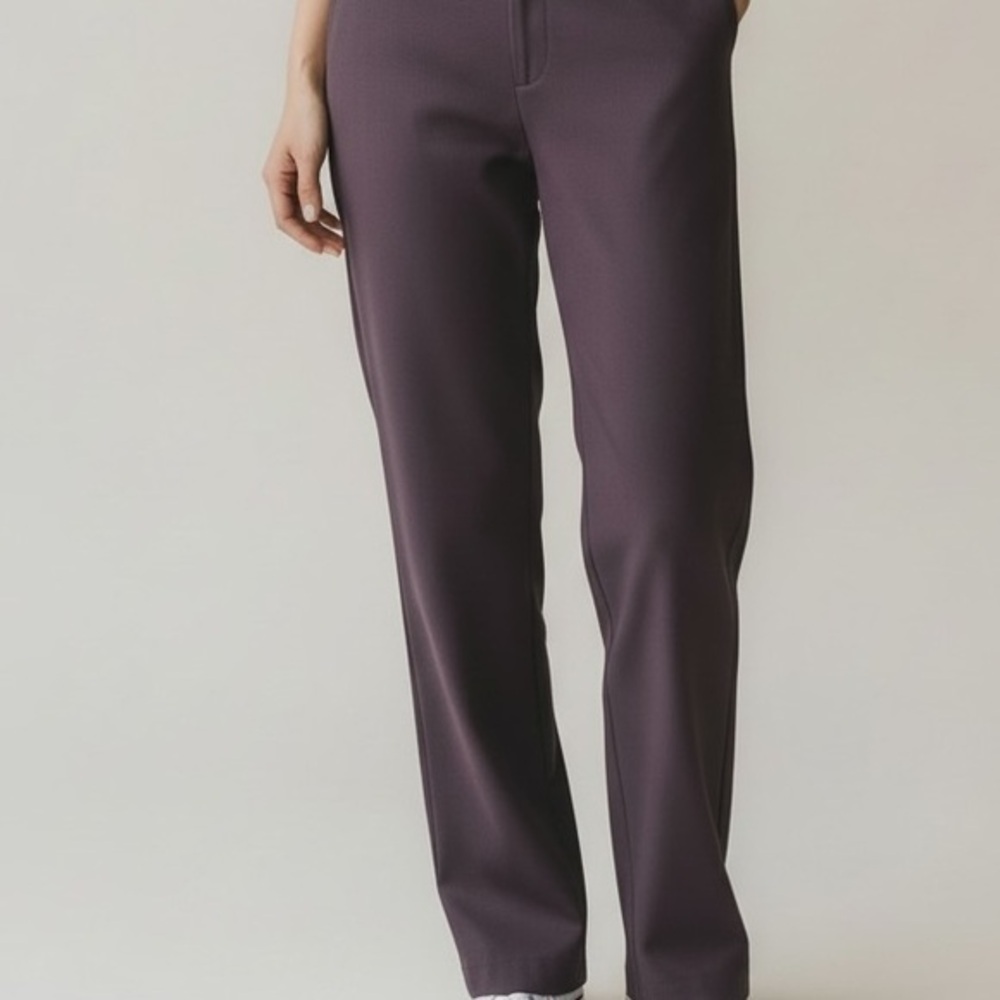 Lafayette 148 New York Wool Tailored Plum Trousers Straight Leg size 6